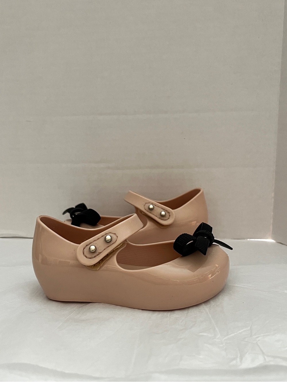 Mini Melissa & Jason Wu Ultragirl Size 6 Toddler Kids Shoes Pink /Black Bow